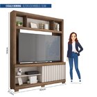 Estante Para Tv Até 55 Polegadas Com Ripado Cinne Espresso Mó