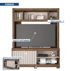 Estante Para Tv Até 55 Polegadas Com Ripado Cinne Espresso Mó