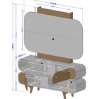 Estante Para Tv Até 55 Polegadas Pés Em Madeira Maciça Cambor