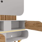 Estante Para Tv Até 55 Polegadas Pés Em Madeira Maciça Cambor