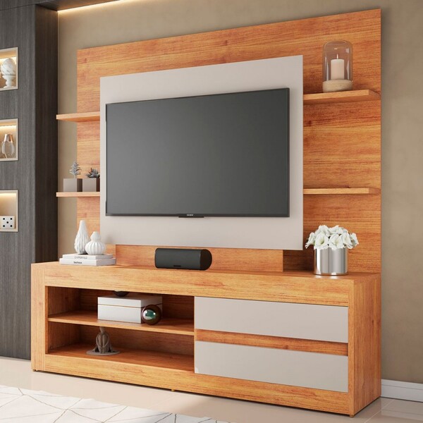 Estante Para Tv Até 55 Polegadas Tabu 2 Gavetas 5 Prateleiras