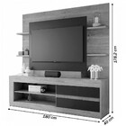 Estante Para Tv Até 55 Polegadas Tabu 2 Gavetas 5 Prateleiras
