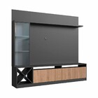Estante Para Tv Até 60 Polegadas Capri 3 Portas Grafite/brise