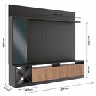 Estante Para Tv Até 60 Polegadas Capri 3 Portas Grafite/brise