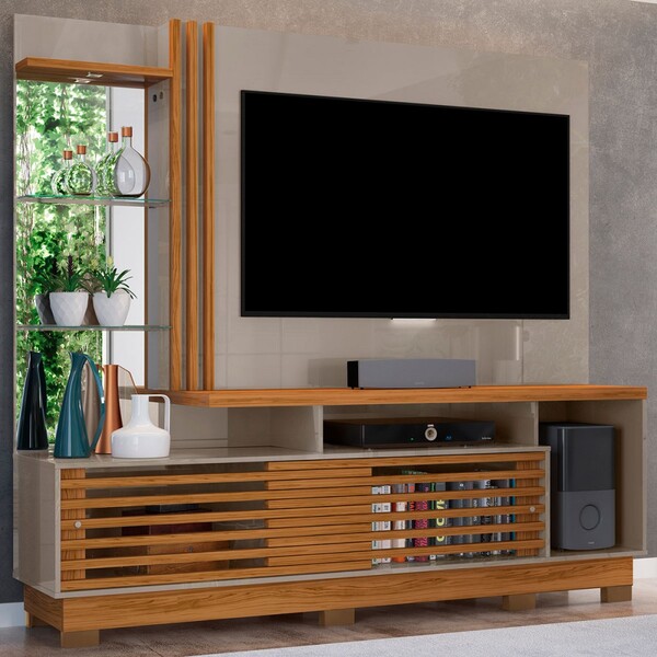 Estante Para Tv Até 60 Polegadas Frizz Plus 2 Portas 2 Pratel