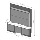 Estante Para Tv Até 60 Polegadas Orlando 3 Portas Off-white/n