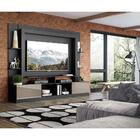 Estante Para Tv Até 65" Multimóveis Oslo Fg3395 Preta/lacca F