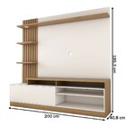 Estante Para Tv Até 65 Polegadas Escandinávia 1 Porta Com Led