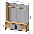 Estante Para Tv Até 65 Polegadas Maragogi 191cm X 160cm Natur