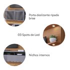 Estante Para Tv Até 70 Polegadas Com Led 1 Porta Campeche Fre