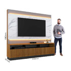 Estante Para Tv Até 70 Polegadas Marajo 3 Portas Freijó/preto