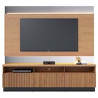 Estante Para Tv Até 70 Polegadas Marajo 3 Portas Freijó/preto