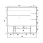 Estante Para Tv Até 70 Polegadas Niterói 3 Portas 2 Prateleir