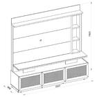 Estante Para Tv Até 70 Polegadas Tellus 3 Portas 2 Prateleira