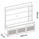 Estante Para Tv Até 70 Polegadas Tellus 3 Portas 2 Prateleira