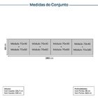 Estante Para Tv Até 75 Polegadas  8 Módulos 14 Portas 2 Gavet