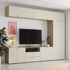 Estante Para Tv Até 75 Polegadas  8 Módulos 14 Portas 2 Gavet