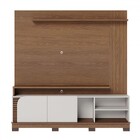 Estante Para Tv Até 75 Polegadas Boss 2 Portas Amêndoa/off Wh