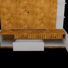 Estante Para Tv Até 75 Polegadas Com Ripado 1 Gaveta 2 Portas