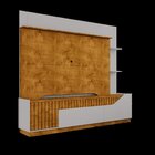 Estante Para Tv Até 75 Polegadas Com Ripado 1 Gaveta 2 Portas