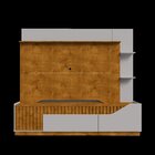 Estante Para Tv Até 75 Polegadas Com Ripado 1 Gaveta 2 Portas