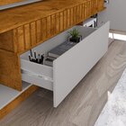 Estante Para Tv Até 75 Polegadas Com Ripado 1 Gaveta 2 Portas