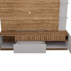 Estante Para Tv Até 75 Polegadas Com Ripado 1 Gaveta 2 Portas