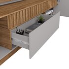 Estante Para Tv Até 75 Polegadas Com Ripado 1 Gaveta 2 Portas