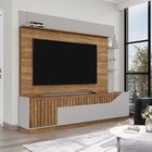 Estante Para Tv Até 75 Polegadas Com Ripado 1 Gaveta 2 Portas