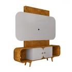 Estante Para Tv Até 75 Polegadas Embaú 2 Portas Naturalle/off