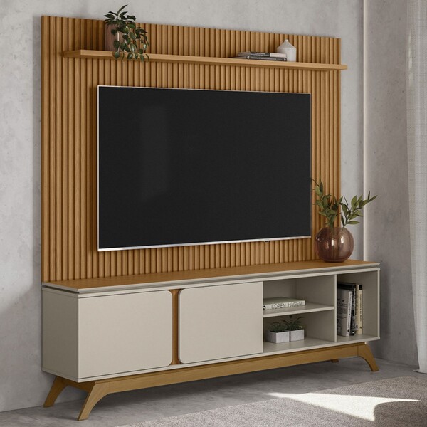 Estante Para Tv Até 75 Polegadas Istambul 2 Portas Nature/off