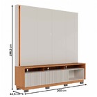 Estante Para Tv Até 75 Polegadas Malvinas 2 Portas Ripado Com