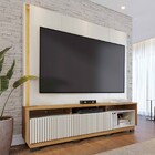 Estante Para Tv Até 75 Polegadas Malvinas 2 Portas Ripado Com