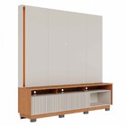 Estante Para Tv Até 75 Polegadas Malvinas 2 Portas Ripado Com