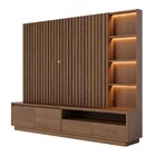 Estante Para Tv Até 82 Polegadas Arraial 4 Gavetas Com Led Ri