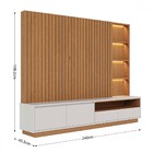 Estante Para Tv Até 82 Polegadas Cancun 4 Gavetas Com Led Rip