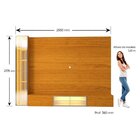Estante Para Tv Até 90 Polegadas 217,6cmx255cm Com Porta Refl