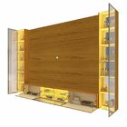 Estante Para Tv Até 90 Polegadas 293cm Com Porta Reflecta Led