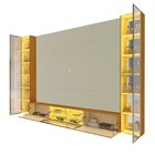 Estante Para Tv Até 90 Polegadas 293cm Com Porta Reflecta Led