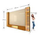 Estante Para Tv Até 90 Polegadas 293cm Com Porta Reflecta Led