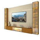 Estante Para Tv Até 90 Polegadas 293cm Com Porta Reflecta Led
