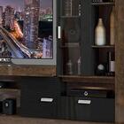 Estante Para Tv Com 7 Prateleiras Grand Acácia Cacau Brilho