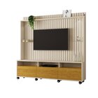 Estante Para Tv Com Led Até 60 Polegadas Ripado Com Rodízio 3