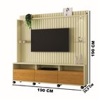 Estante Para Tv Com Led Até 60 Polegadas Ripado Com Rodízio 3