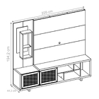 Estante Para Tv Com Nicho E Espelho Capri Havana Off White