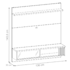 Estante Para Tv Com Nicho Mackay Nogueira Off White