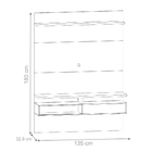 Estante Para Tv Com Nichos Annable Natura Real Off White