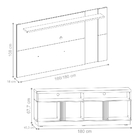 Estante Para Tv Com Nichos Ford Noce Preto