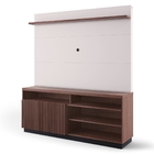 Estante Para Tv Com Prateleiras Jo Nogueira Off White Preto