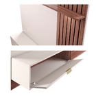 Estante Para Tv Com Ripas E Nichos Mit 1.8 Off White Nogueira